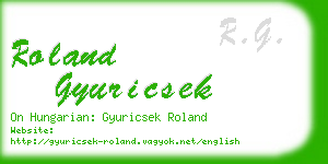 roland gyuricsek business card